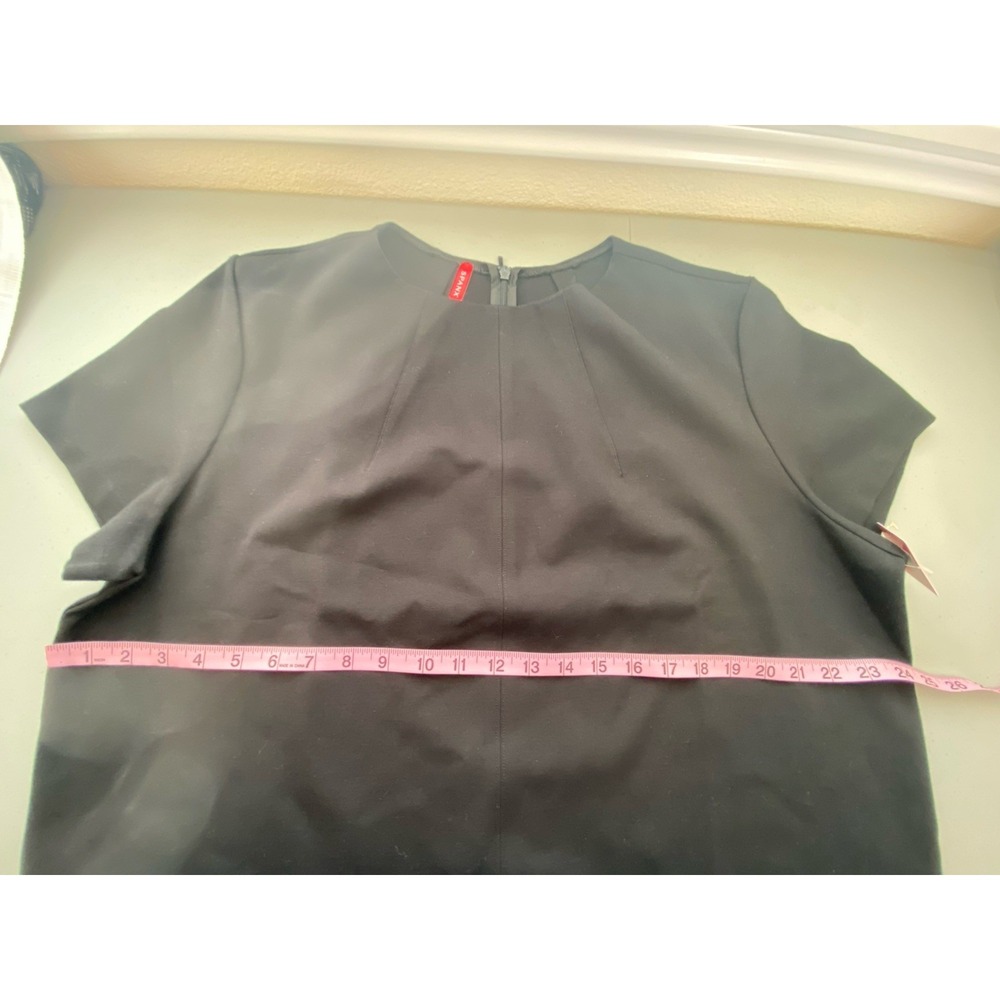 Spanx The Perfect Funnel Top Classic Black Size 2X Short Sleeve - Picture 4 of 8